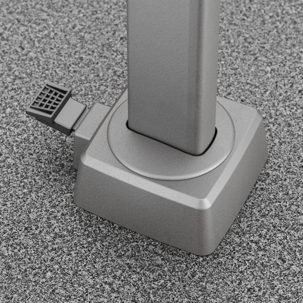 Milano zweefparasol | 300x300cm met Modena parasolvoet 90kg | Light Grey