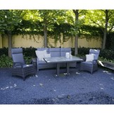 Prato Negro lounge/dining tuintafel - verstelbaar 4 personen | keramiek + aluminium | Grey | 140cm