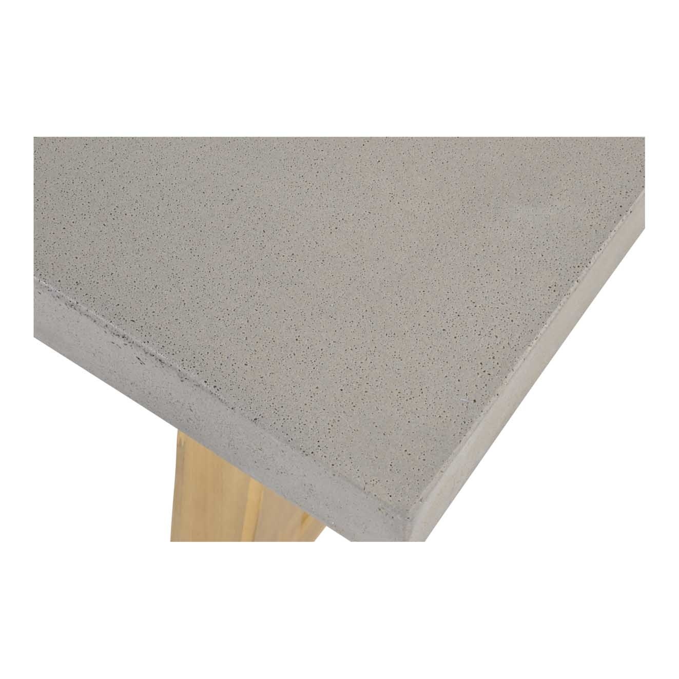 Veltis/Carlos Charcoal dining tuinset 5-delig | betonlook + hardhout | 200cm