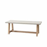 Veltis/Karlstad antraciet dining tuinset | 4 personen | betonlook + hardhout | 200cm