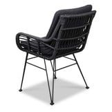 Veltis/Carlos Charcoal dining tuinset | 4 personen | betonlook + hardhout | 200cm