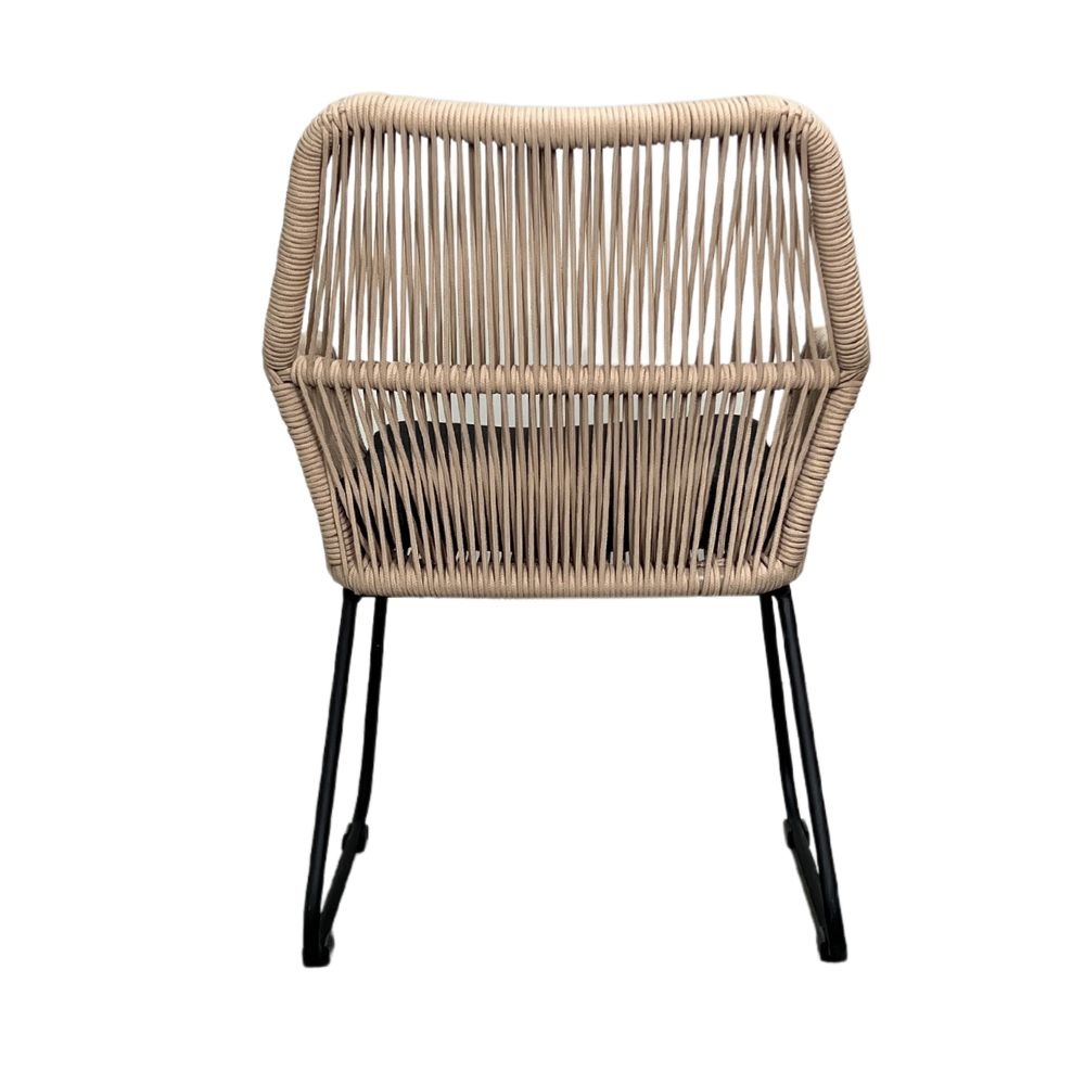 Veltis/Chester zand dining tuinset 5-delig | betonlook + hardhout | 200cm
