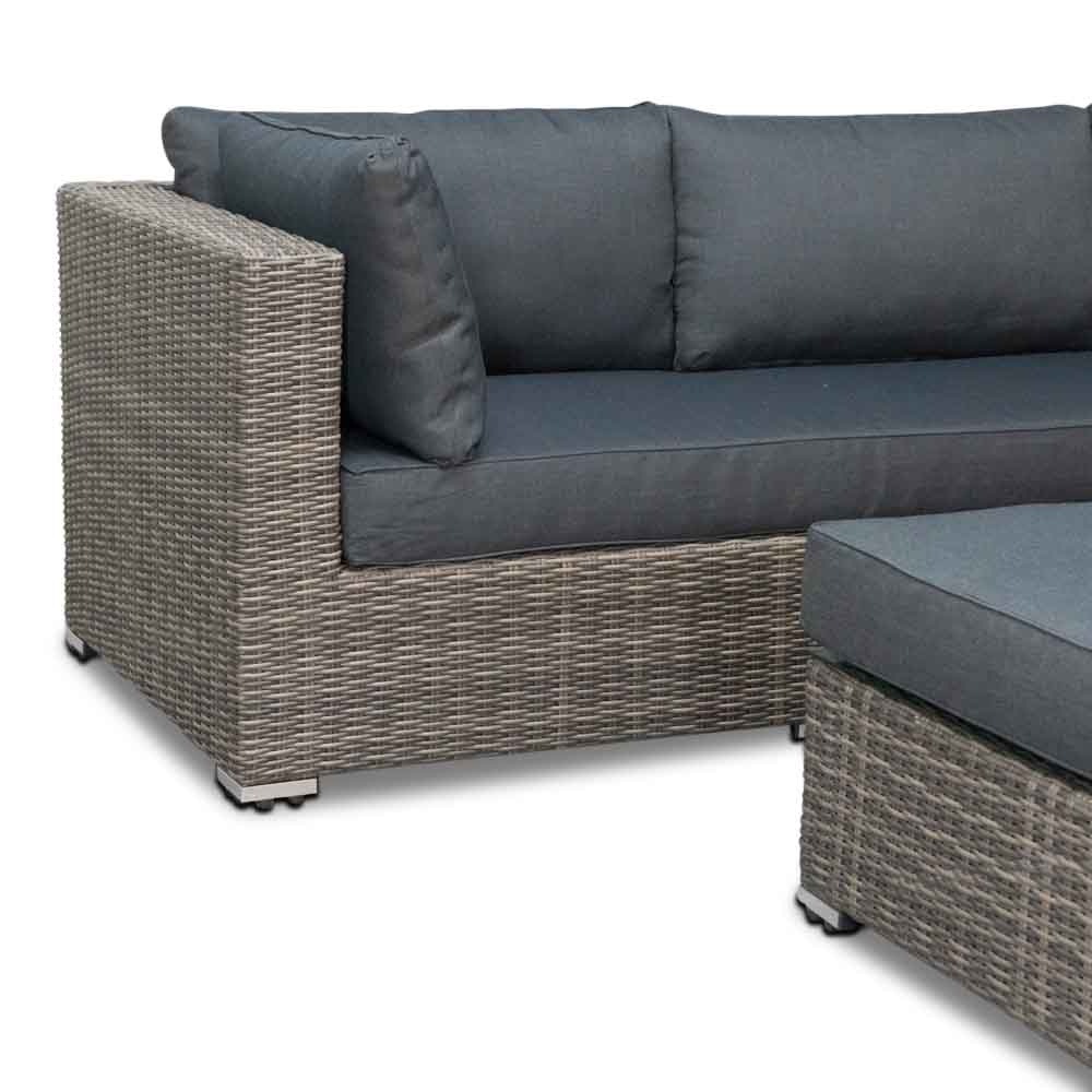 Miami hoek loungeset incl. tussenmodule 5-delig | wicker | 320x250cm | Kobo Grey