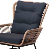 Dex loungestoel tuin | wicker + aluminium | Bamboo antraciet