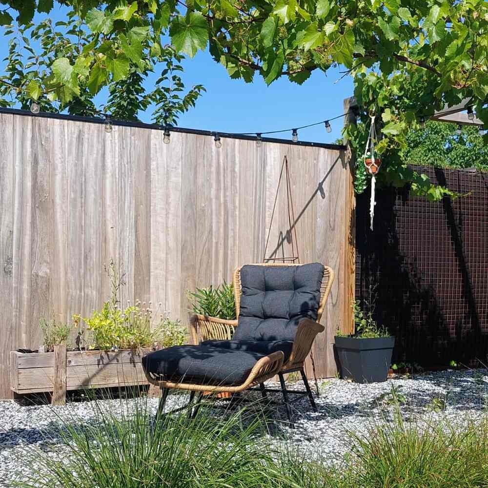 Dex lounge balkonset 5-delig | wicker + aluminium | Bamboo antraciet