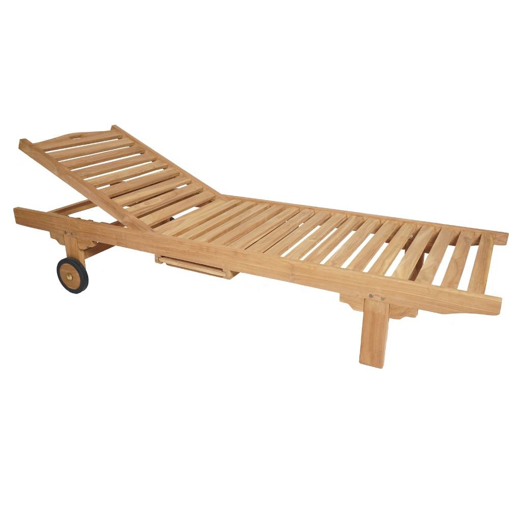 Prestige ligbed | teakhout | verrijdbaar | Natural Teak | 200cm
