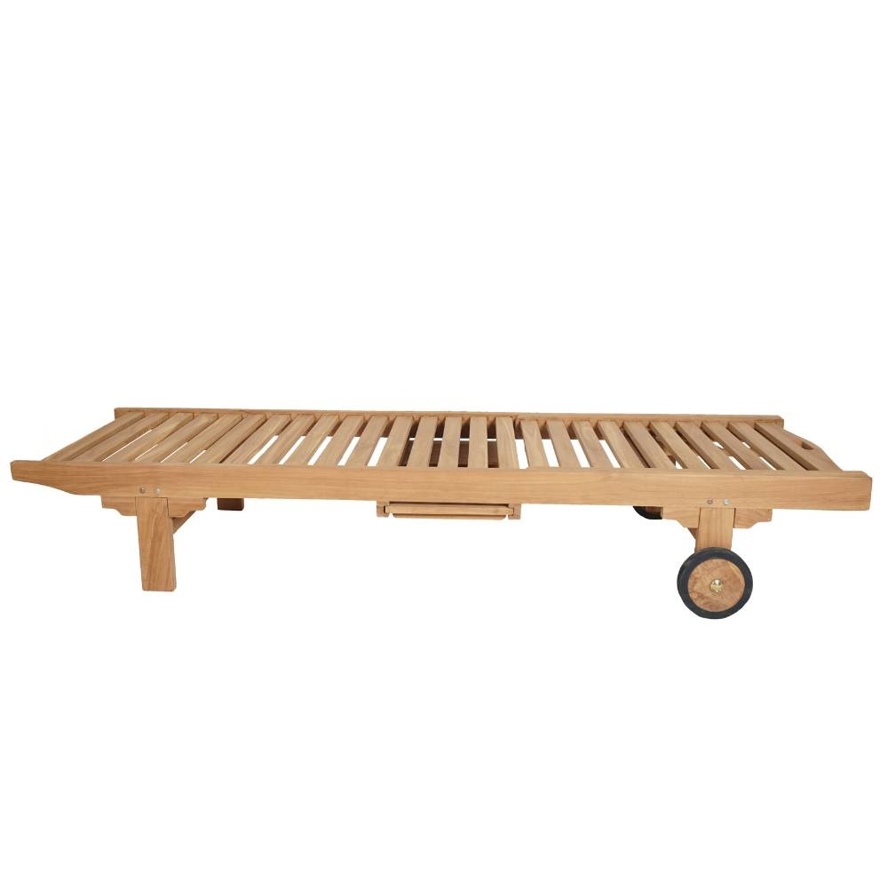 Prestige ligbed | teakhout | verrijdbaar | Natural Teak | 200cm