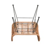 Lola dining tuinstoel | wicker + staal | Bamboo antraciet