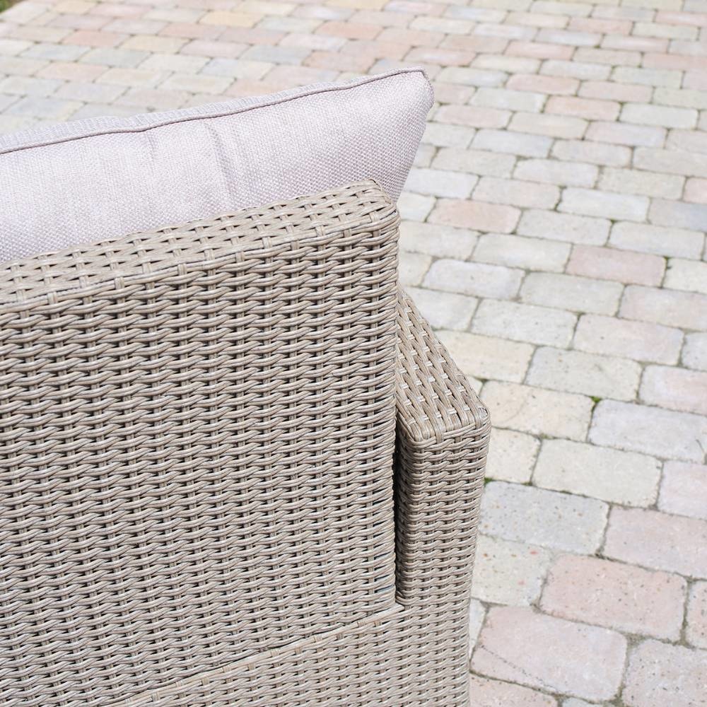Mallorca dining loungeset 3-delig | wicker | 264x177cm | zand