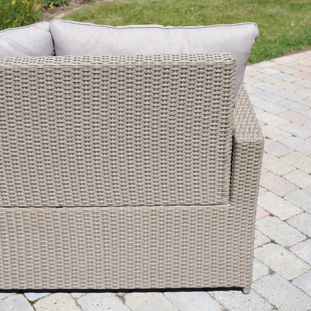 Mallorca dining loungeset 3-delig | wicker | 264x177cm | zand