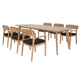 Rixos dining tuintafel 6 personen | hardhout | teaklook | 220cm