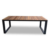 Atlanta dining tuintafel 6 personen | teakhout + aluminium | Natural Teak | 218cm