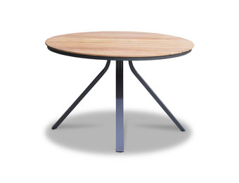 Dublin dining tuintafel 4 personen | teakhout + aluminium | Natural Teak | Ø120cm rond