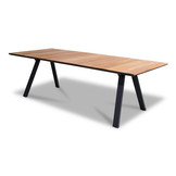 Nevada dining tuintafel 6 personen | teakhout + aluminium | Natural Teak | 238cm