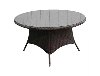 Elip dining tuintafel 4 personen | wicker | Blended Brown | Ø140cm rond