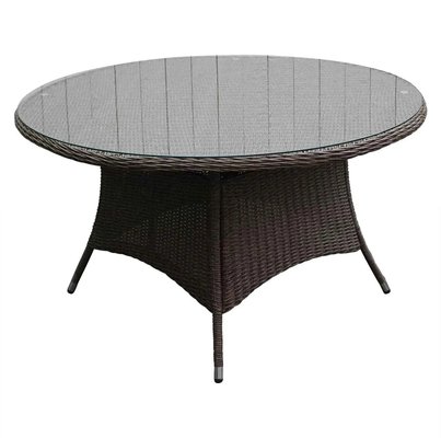 Elip dining tuintafel 4 personen | wicker | Blended Brown | Ø140cm rond