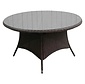 Denza Furniture Elip dining tuintafel 4 personen | wicker | Blended Brown | Ø140cm rond