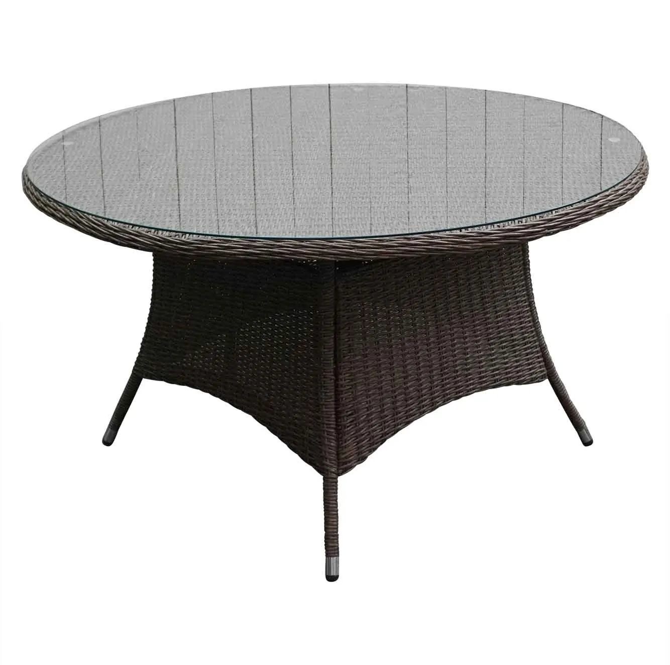 Elip dining tuintafel 4 personen | wicker | Blended Brown | Ø140cm rond