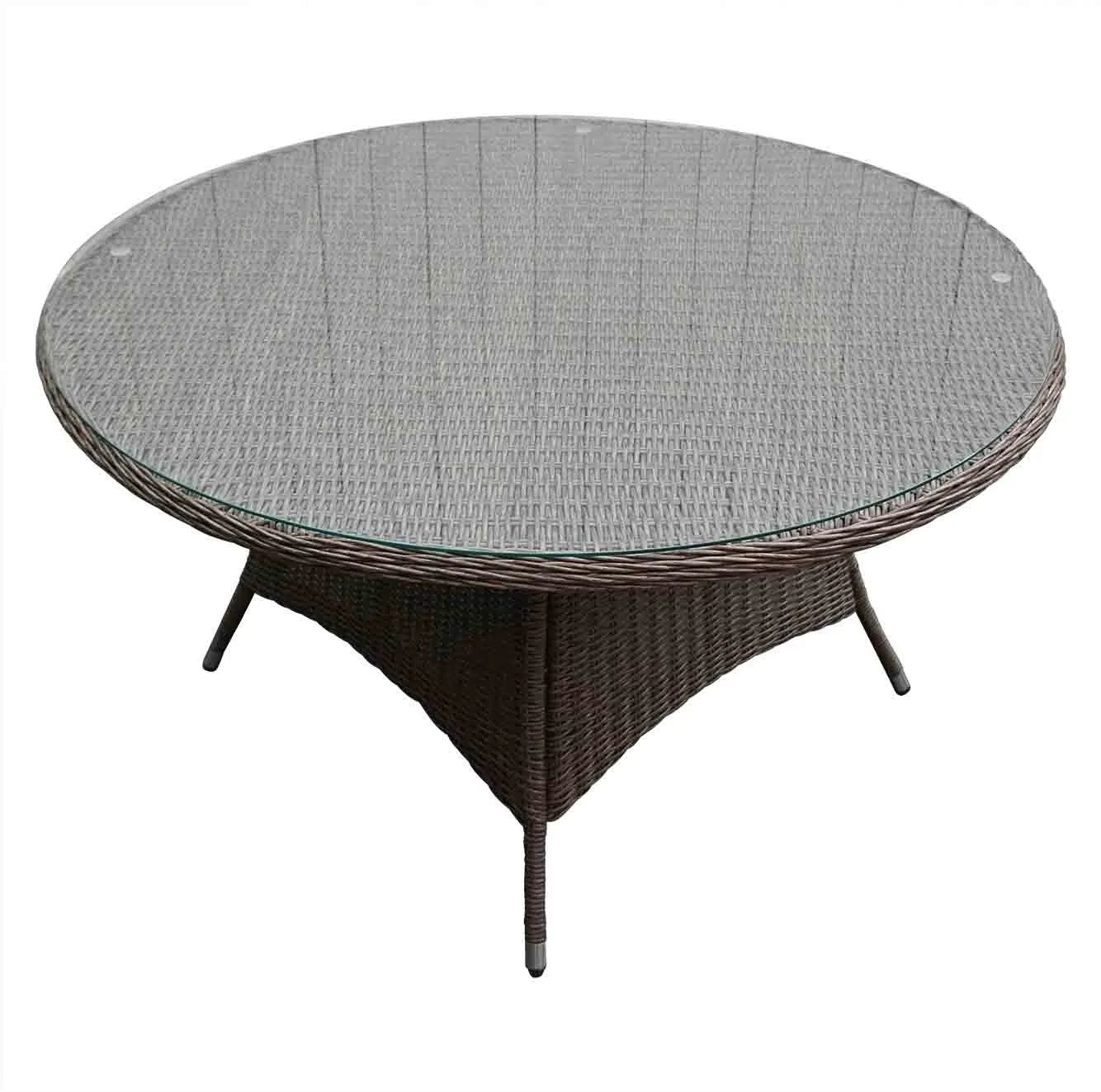 Elip dining tuintafel 4 personen | wicker | Blended Brown | Ø140cm rond