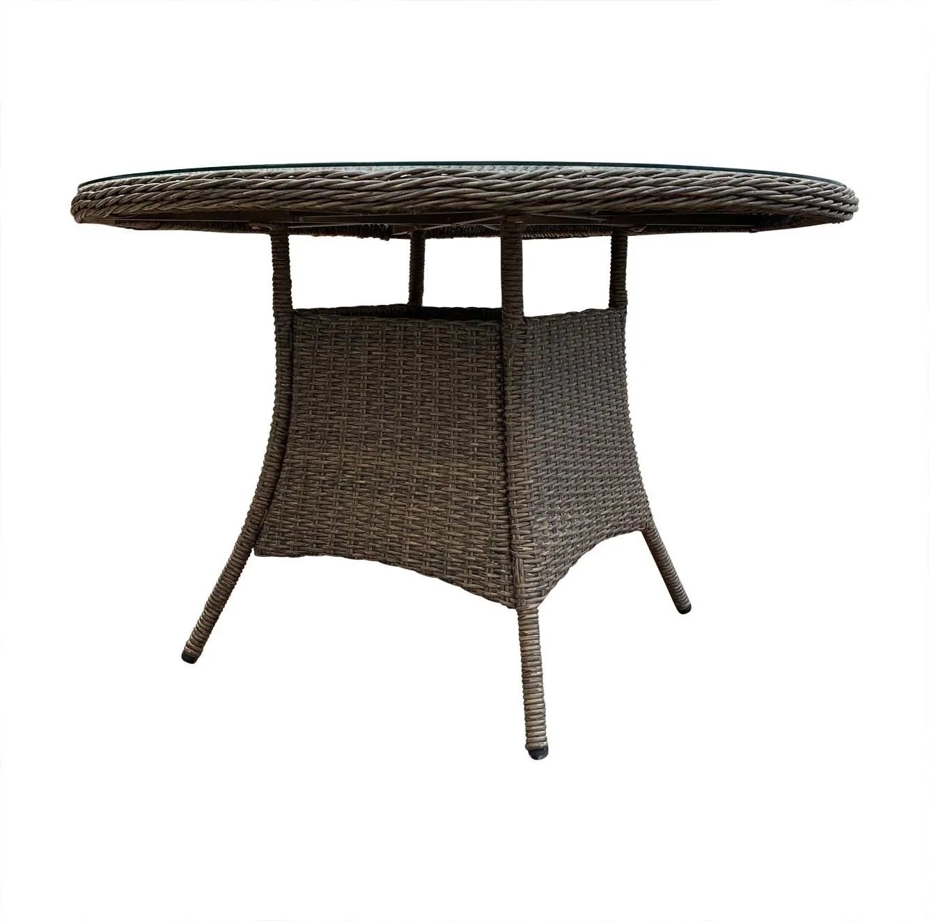 Elip dining tuintafel 4 personen | wicker | Blended Brown | Ø140cm rond