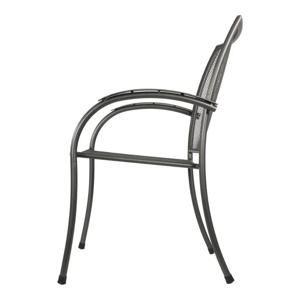 Nordic dining tuinstoel | strekmetaal | stapelbaar | antraciet