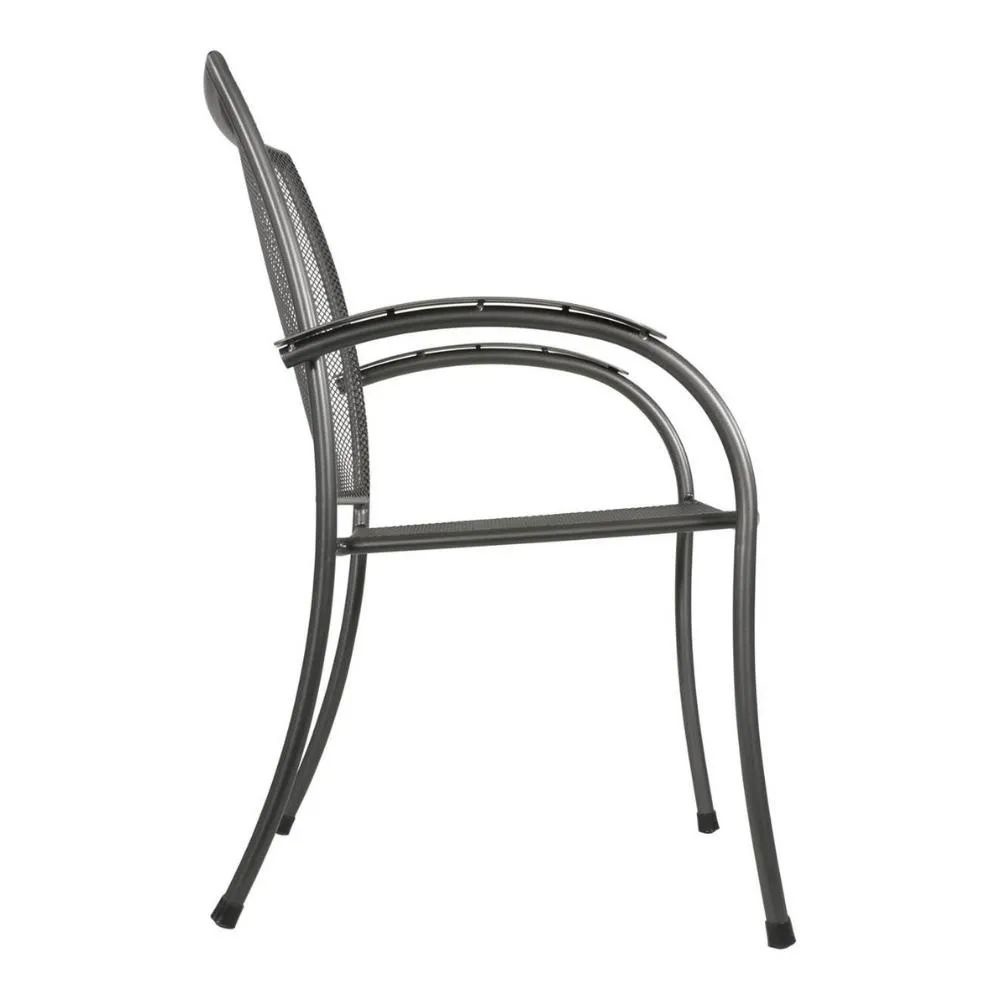 Nordic dining tuinstoel | strekmetaal | stapelbaar | antraciet