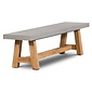 BUITEN living Veltis dining tuintafel 4 personen | polystone + hardhout | betonlook | 200cm