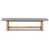 Veltis dining tuinbank | betonlook + hardhout | 200x45cm