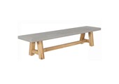 Veltis dining tuinbank | betonlook + hardhout | 250x45cm