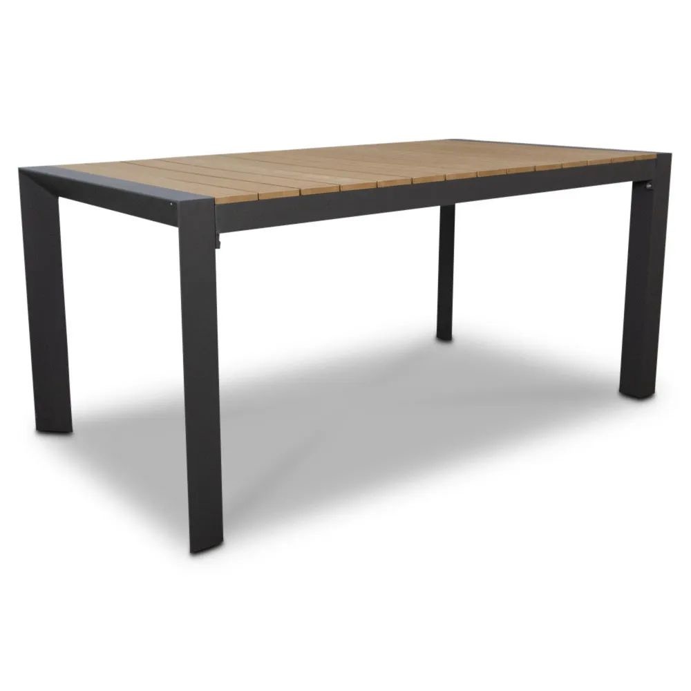 Cortona dining tuintafel 4 personen | polywood + aluminium | Natural Wood | 160cm