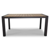 Cortona dining tuintafel 4 personen | polywood + aluminium | Natural Wood | 160cm