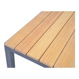 Donnan stoel-bank loungeset 5 personen | aluminium + bamboe | Light Teaklook | 5-delig