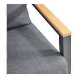 Donnan stoel-bank loungeset 5 personen | aluminium + bamboe | Light Teaklook | 5-delig