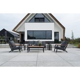 Donnan stoel-bank loungeset 5 personen | aluminium + bamboe | Light Teaklook | 5-delig