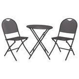 Nordic bistro tuinset 3-delig | strekmetaal | inklapblaar