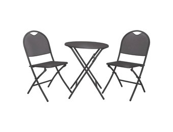 Nordic bistro tuinset 3-delig | strekmetaal | inklapblaar