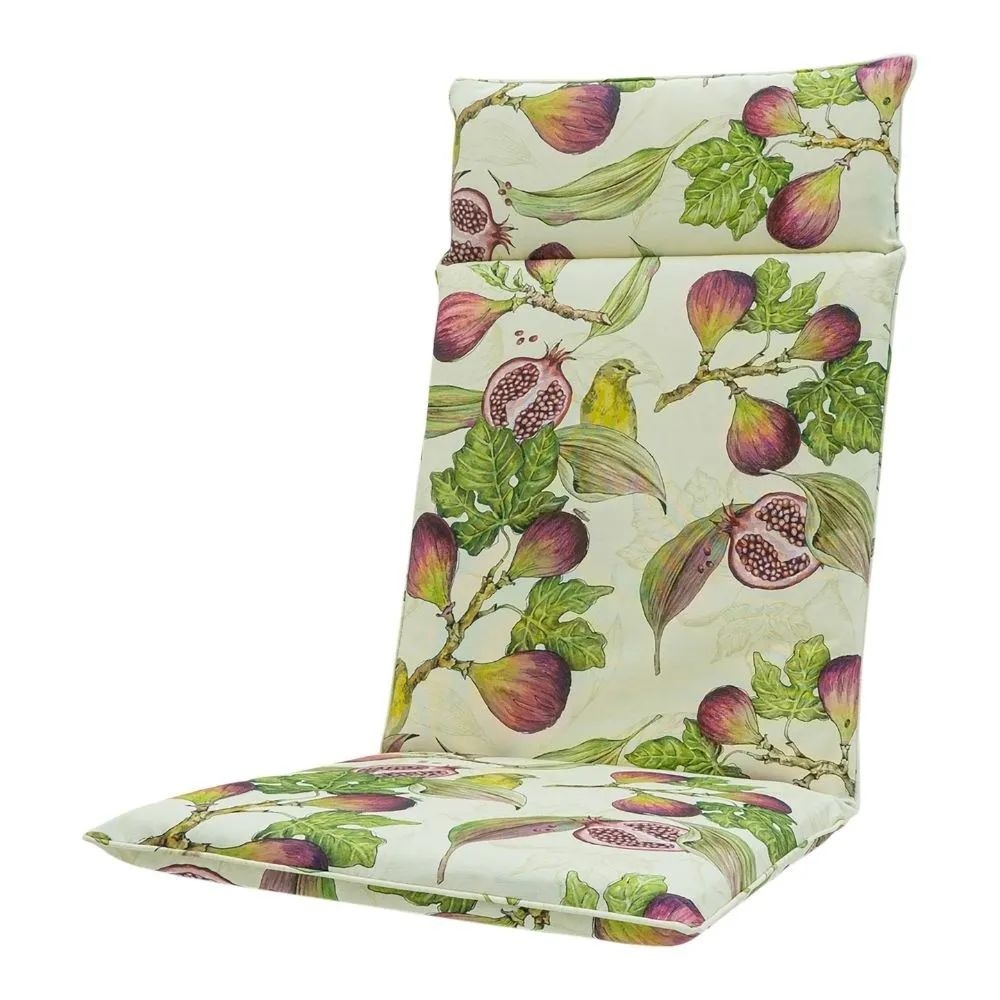 Tuinstoelkussen hoge rug Jasmijn 120x50cm | beige