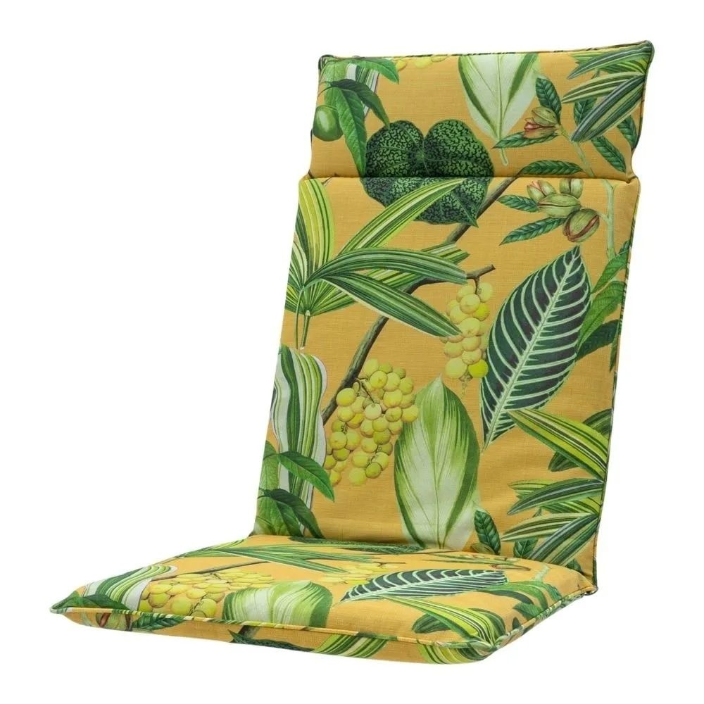 Tuinstoelkussen hoge rug La Grave 120x50cm | geel