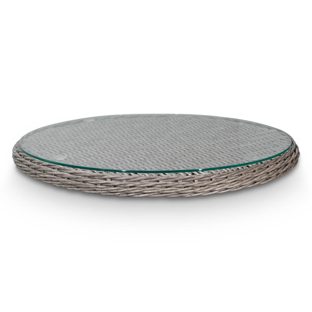 Lazy Susan draaiplateau tuintafel | 60cm rond | Natural Grey