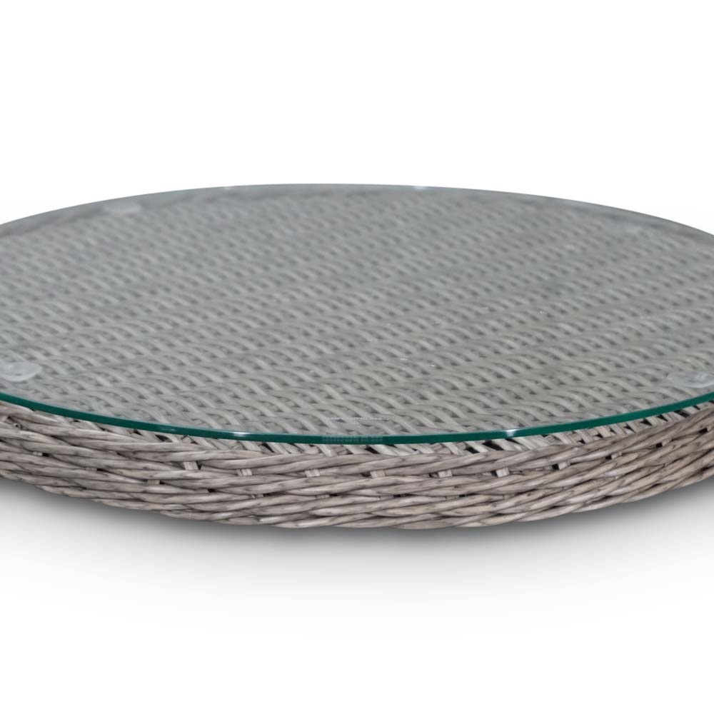 Lazy Susan draaiplateau tuintafel | 60cm rond | Natural Grey
