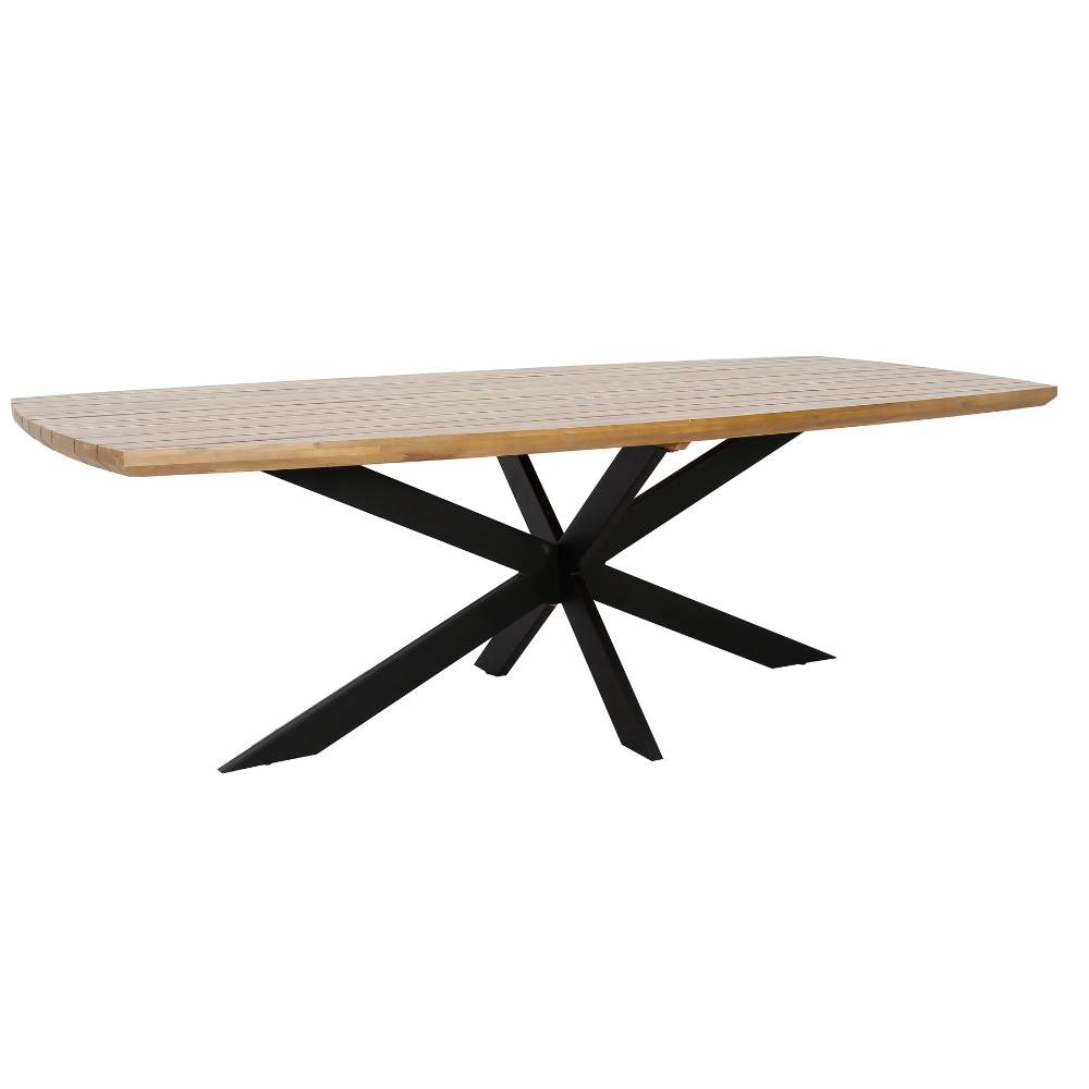 Salo dining tuintafel 6 personen | hardhout + staal | teaklook | 240cm Deens ovaal afbeelding