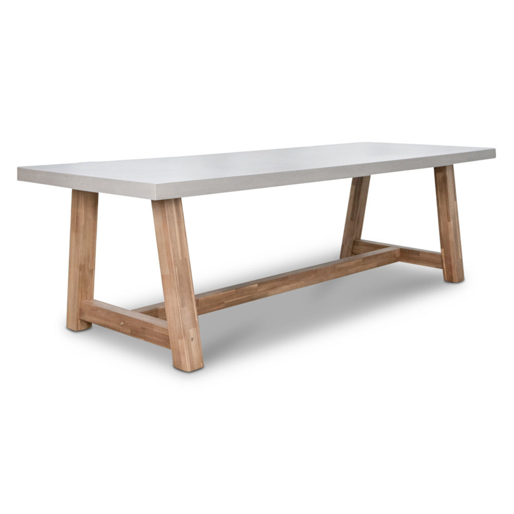 Veltis/Carlos Charcoal dining tuinset 7-delig | betonlook + wicker | 250cm