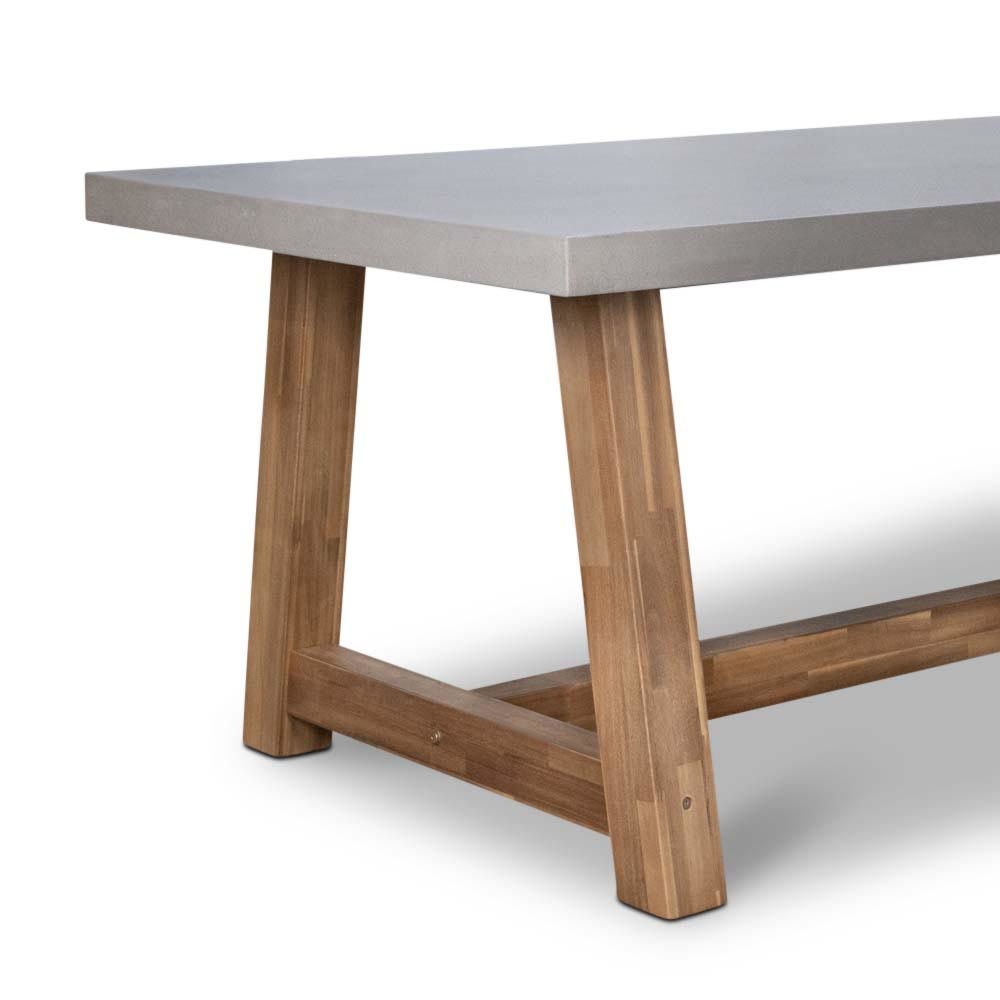 Veltis/Carlos Charcoal dining tuinset 7-delig | betonlook + wicker | 250cm