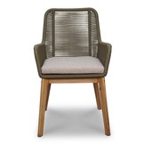 Nancy/Padua dining tuinset | 4 personen | betonlook + touw | 135cm rond