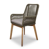 Nancy/Padua dining tuinset | 4 personen | betonlook + touw | 135cm rond