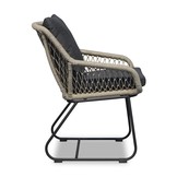 Portofino dining tuinstoel | touw + RVS | zand