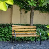 Woodstock tuinbank | hardhout + staal | 120cm