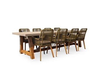 Veltis/Padua dining tuinset | 8 personen | betonlook | 300cm