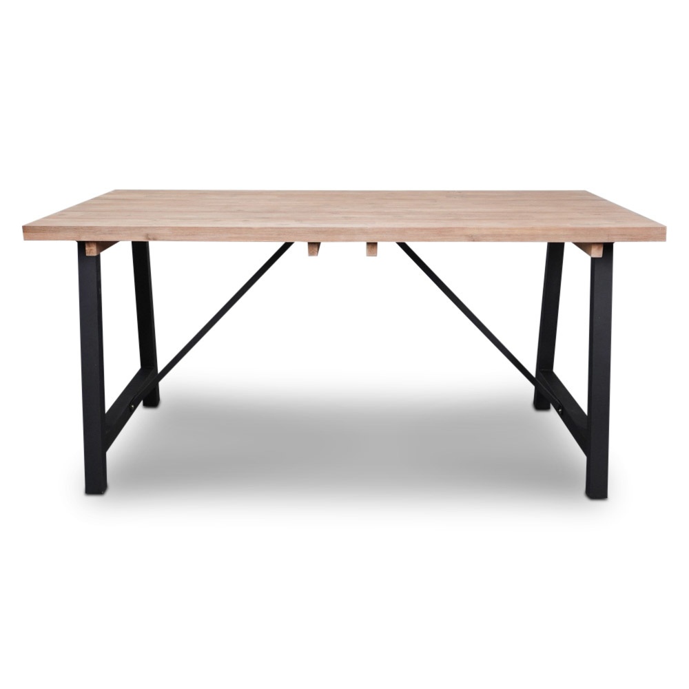 Xavier/Carlos Charcoal dining tuinset 5-delig | hardhout + wicker | 160cm