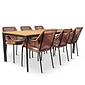 Lesli Living Arezzo/Seville terra dining tuinset | 6 personen | polywood + touw | 200cm